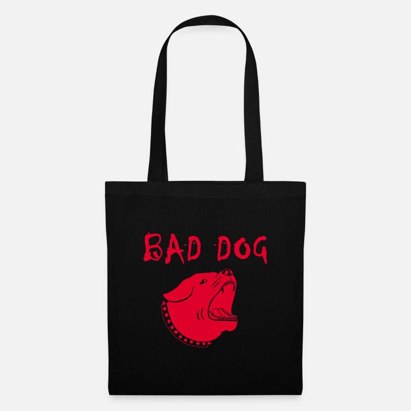 Böser Hund - Stoffbeutel - Schwarz