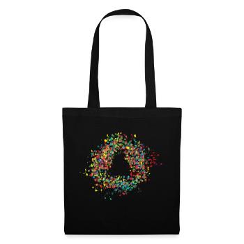 Taches de peinture - Sac en tissu - noir - Devant