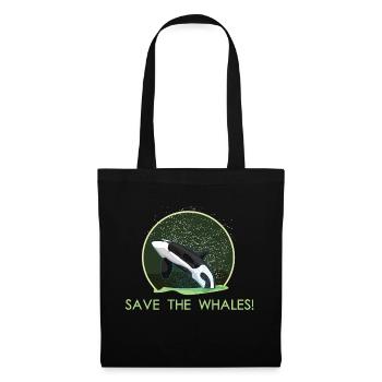 Save the Planet Save the whales Orca whale killer whale - Tote Bag - black - Front