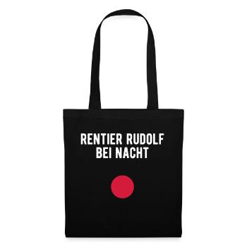 Renne Rudolf dans la nuit - Sac en tissu - noir - Devant