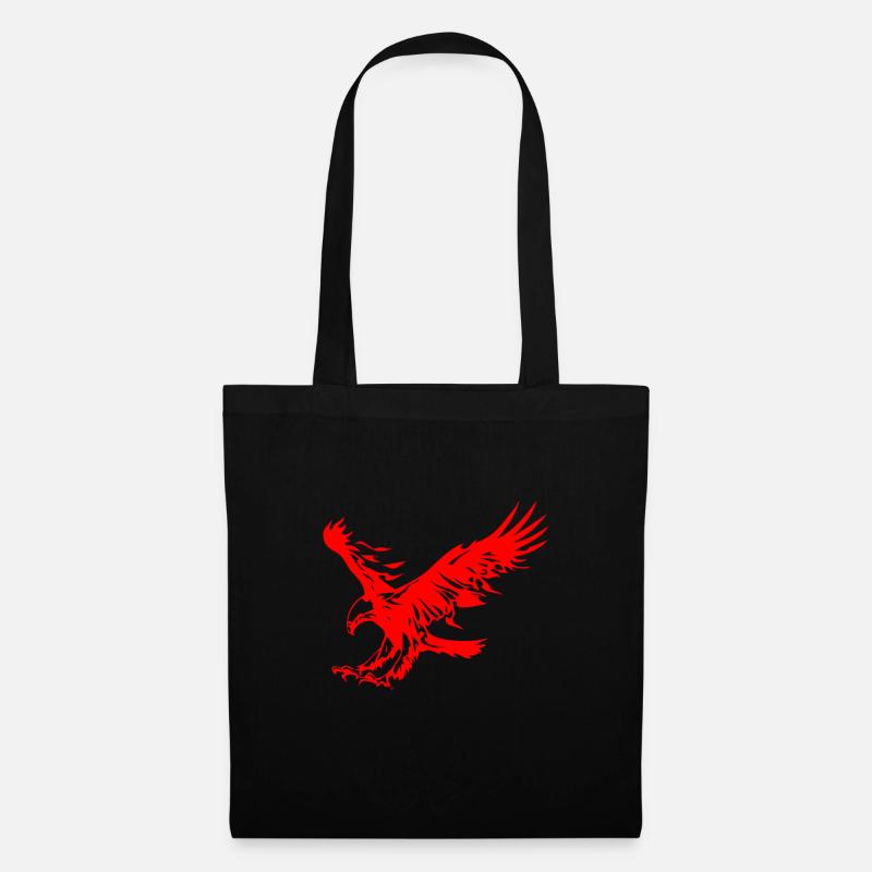 Feuer roter Adler - Stoffbeutel - Schwarz
