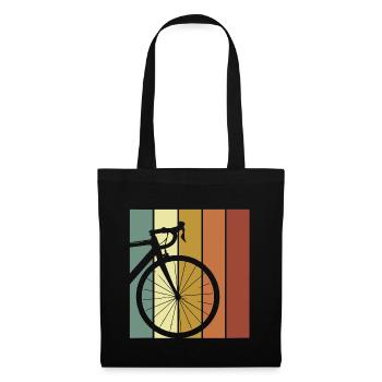 Vélo de route Gravelbike vélo coursier cadeau - Sac en tissu - noir - Devant