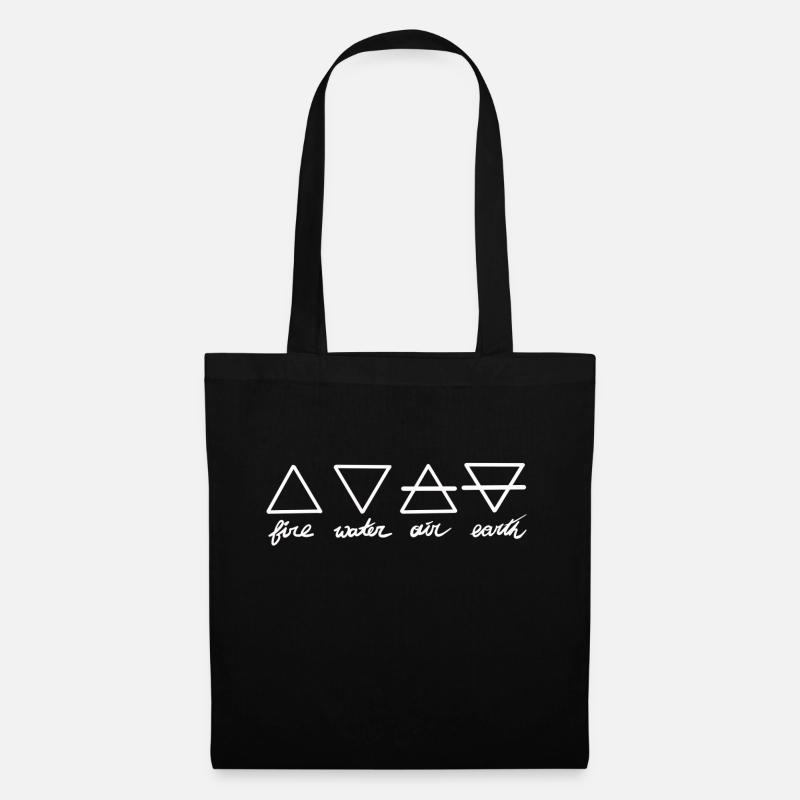 4 éléments blancs - Sac en tissu - noir