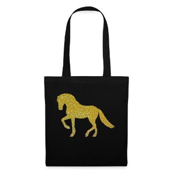 Cheval d'or - Sac en tissu - noir - Devant
