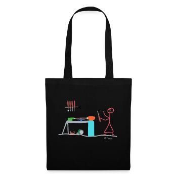 Drechsel stick figure, craft hobby wife job - Tote Bag - black - Front