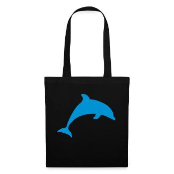 dolphin dolphin marine animal 3062 - Tote Bag - black - Front