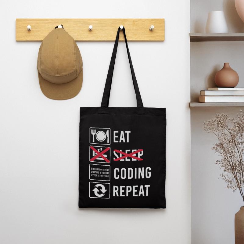Cadeau de programmation de code Sac en tissu