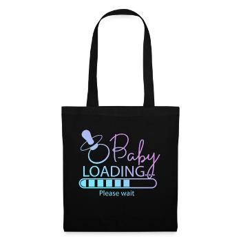 Baby, das neue Mammen lädt - Stoffbeutel - Schwarz - Vorne