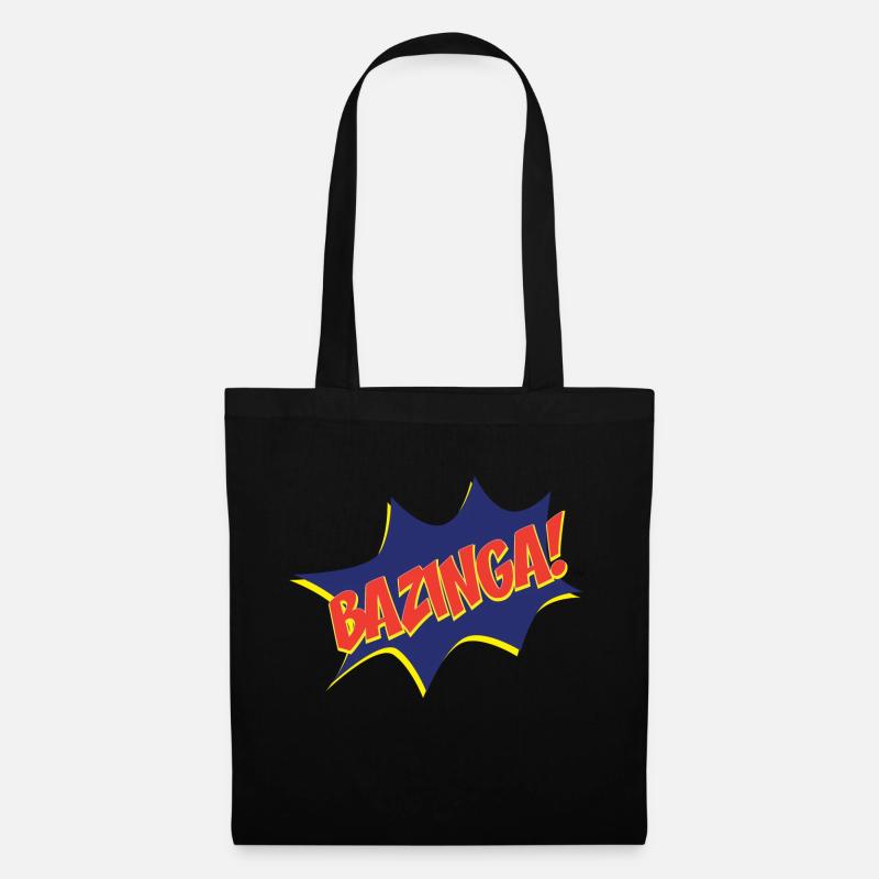 Frauen T-Shirt Bazinga Comic - Stoffbeutel - Schwarz