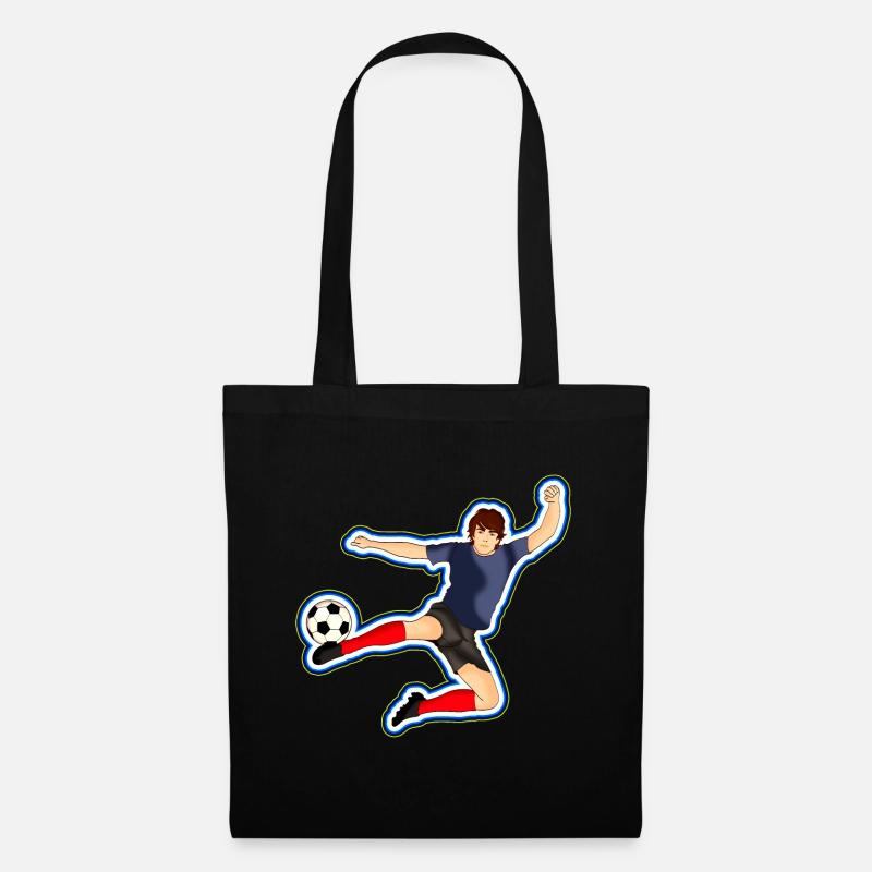 Fussballspieler - Stoffbeutel - Schwarz