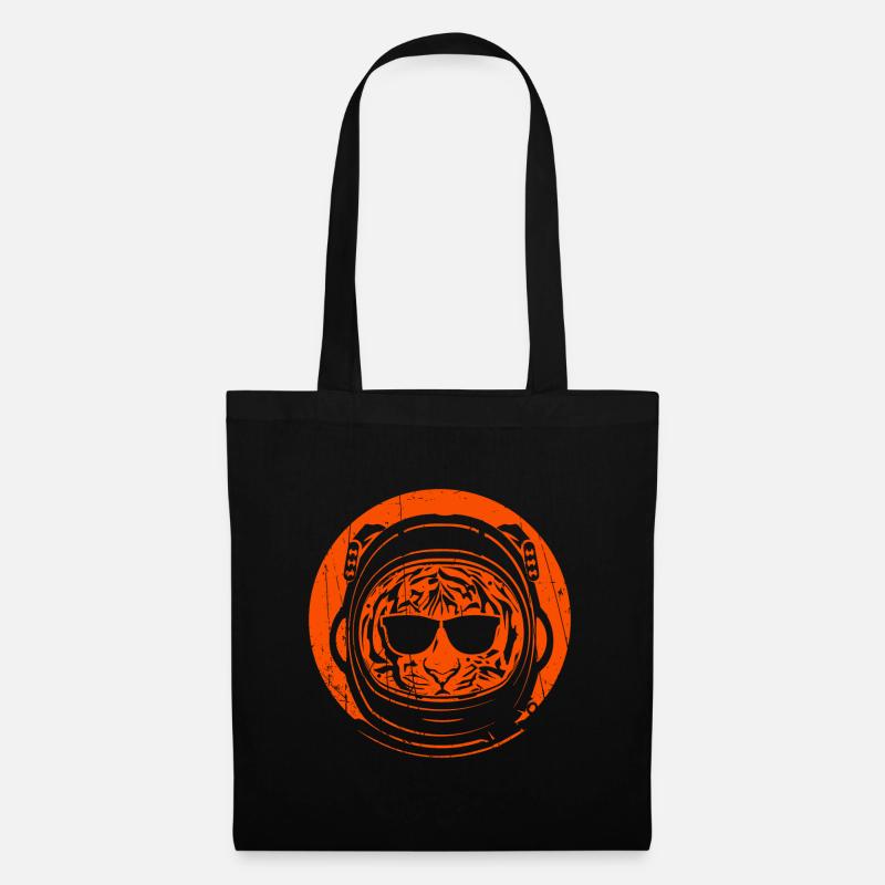 Tiger-Astronaut - Stoffbeutel - Schwarz