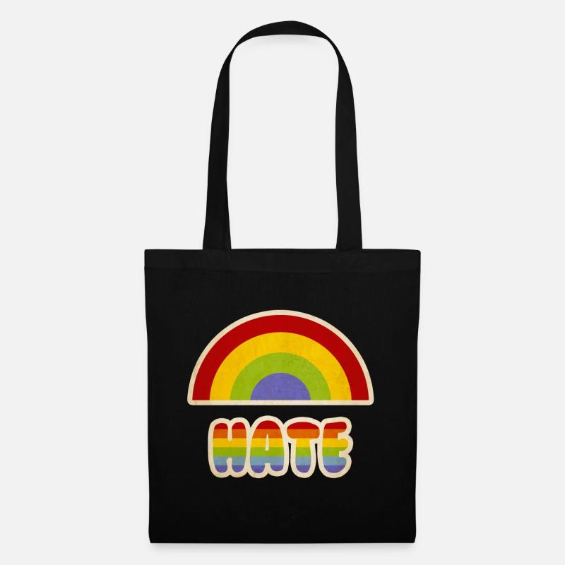 Regenbogen Hass Parodie - Stoffbeutel - Schwarz
