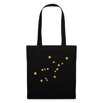 Constellation du zodiaque signe Vierge - Sac en tissu - noir - Devant