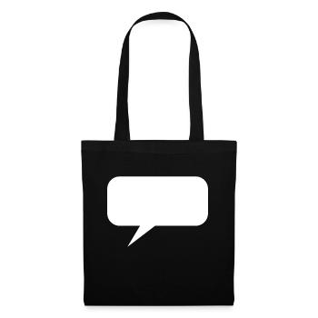 Speech bubble white WhatsApp Messenger template - Tote Bag - black - Front