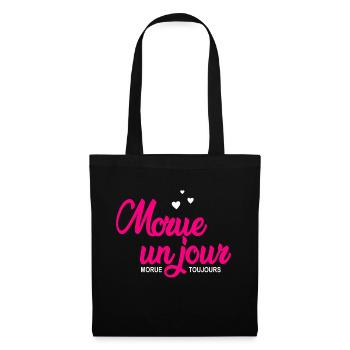 morue un jour morue toujours - Stoffbeutel - Schwarz - Vorne