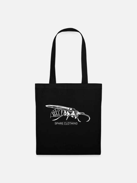 CONCEPTION DE GUÊPE BLANCHE DE SPARE CLOTHING - Sac en tissu - noir