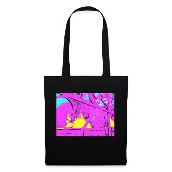 Pont violet dans Pop Art - Sac en tissu - noir - Devant