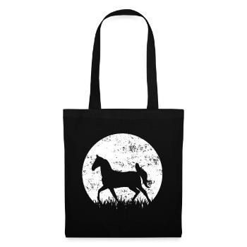 Chevaux chevaux chevaux - Sac en tissu - noir - Devant