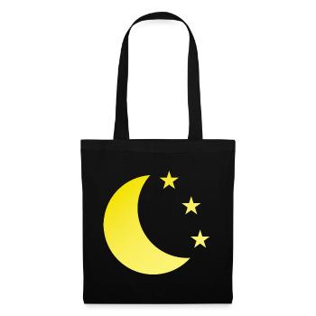Mond - Stoffbeutel - Schwarz - Vorne