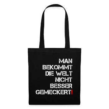 World Better Dissent Funny Saying Naughty Gift - Tote Bag - black - Front