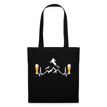 Apres Ski Beer Wheat Gift Funny ECG - Tote Bag - black - Front