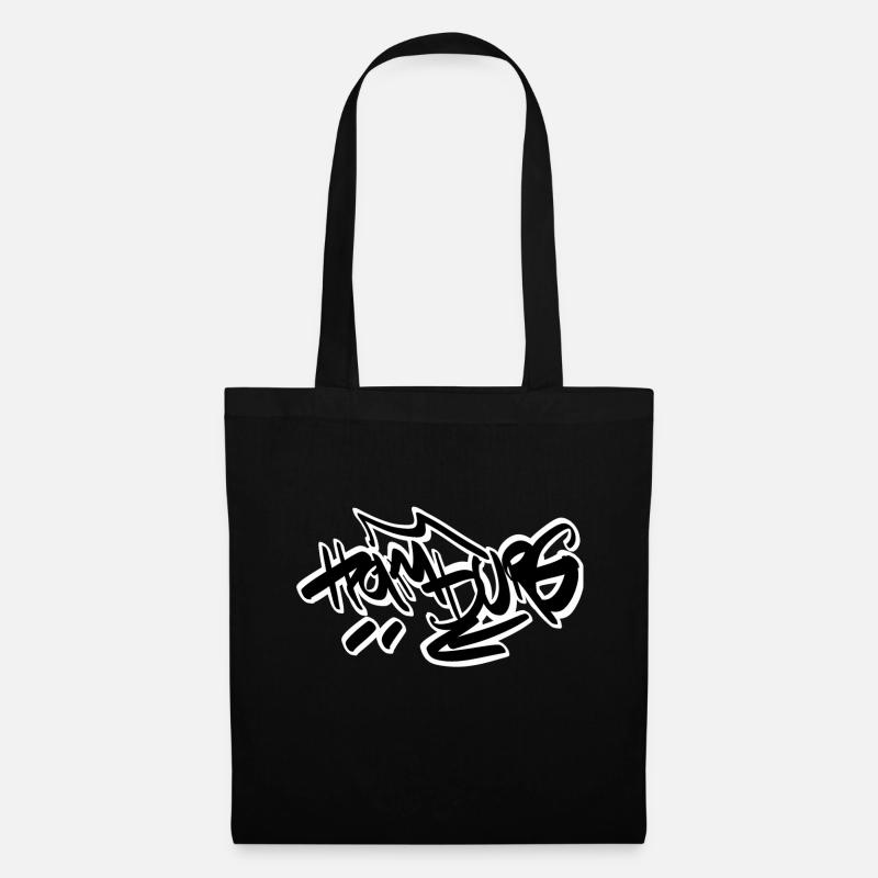 Hamburg Stadtshirt - Stoffbeutel - Schwarz