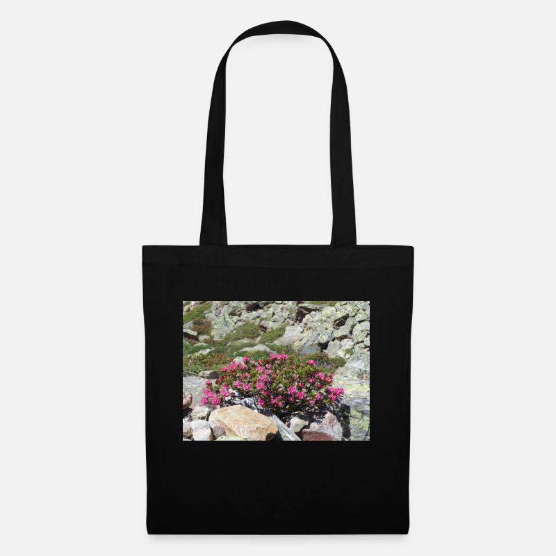 Alpine roses - Tote Bag - black