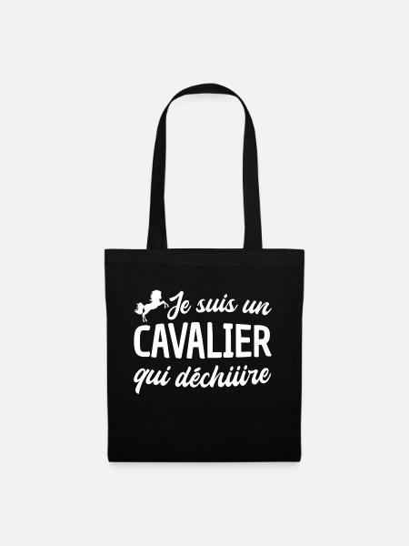 je suis un cavalier qui déchire - Sac en tissu - noir