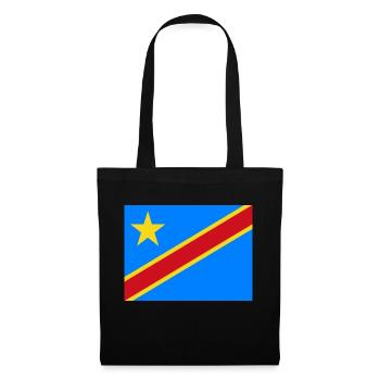 DR Kongo flag - Stoffbeutel - Schwarz - Vorne