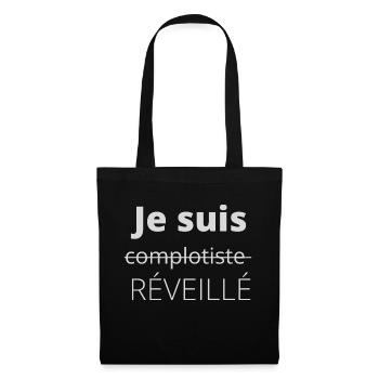 Je suis reveillé - Sac en tissu - noir - Devant
