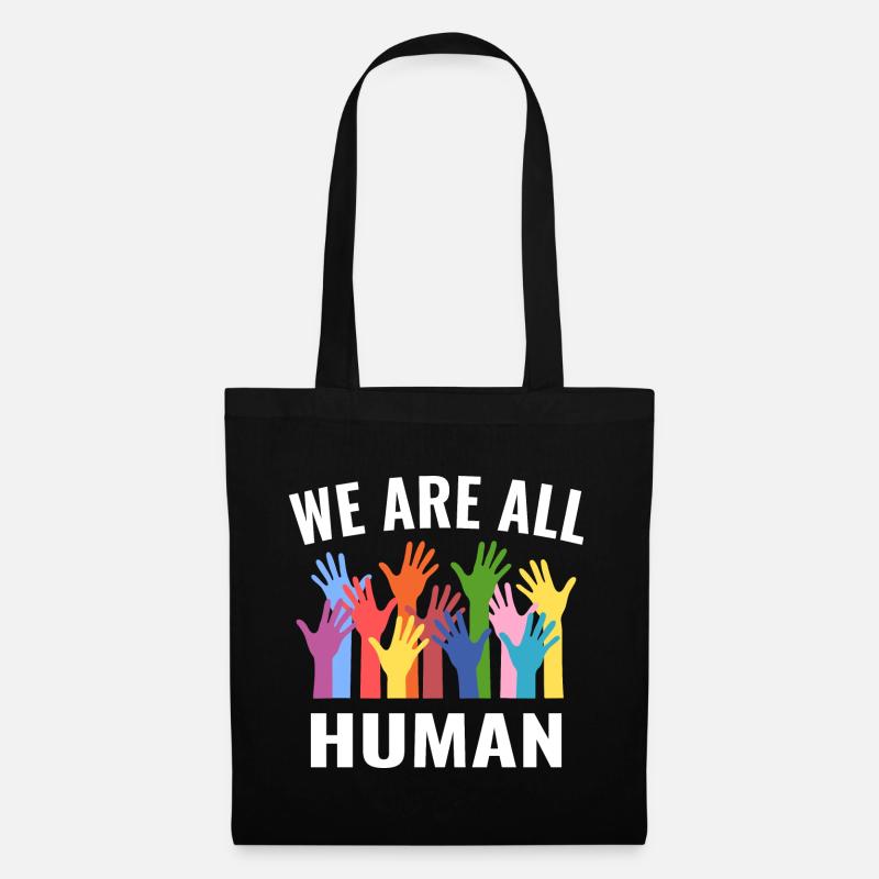 We are all human Gleichberechtigung - Stoffbeutel - Schwarz