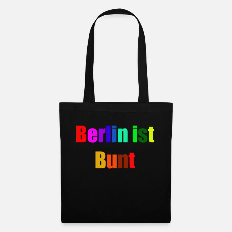 Berlin ist bunt - Stoffbeutel - Schwarz