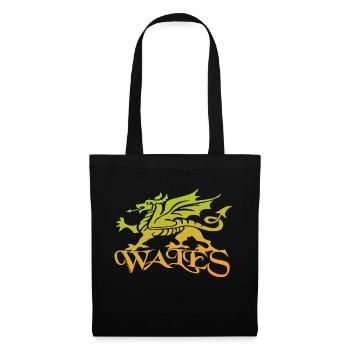 Wales "Y Ddraig Goch" Dragon - Tote Bag - black - Front