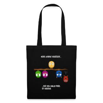 Anti-pression des groupes Oiseaux Anti-harcèlement - Sac en tissu - noir - Devant