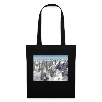 Des gratte-ciel futuristes dans une mégalopole - Sac en tissu - noir - Devant