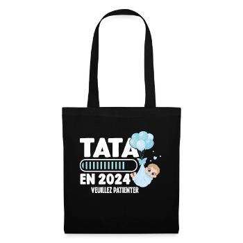 Annonce Grossesse Originale Future Tata En 2024 - Sac en tissu - noir - Devant