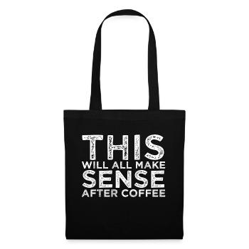 happy eeffoc coffee shop coffee hoodie - Stoffbeutel - Schwarz - Vorne