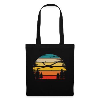 Retro Sun and Glider - (B) - Tote Bag - black - Front