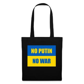 NO PUTIN NO WAR - Ukraine Flag - Tote Bag - black - Front