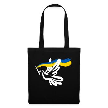 Solidarity and peace for Ukraine - Tote Bag - black - Front