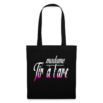 Madame Tir à l arc sport humour citation - Sac en tissu - noir - Devant