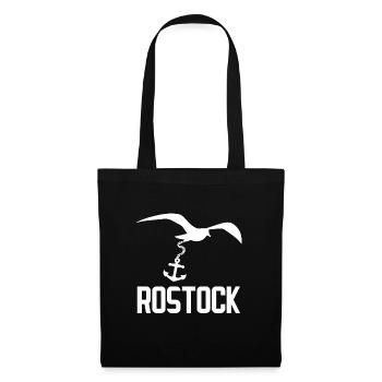 Rostock Rostocker Möwe Anker - Stoffbeutel - Schwarz - Vorne