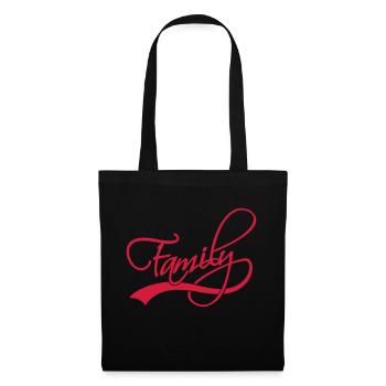 Banner lettering Family - Tote Bag - black - Front