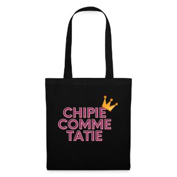 chipie comme tatie - Sac en tissu - noir - Devant