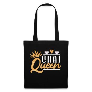 Chai Latte Tee trinken Teetrinker - Stoffbeutel - Schwarz - Vorne