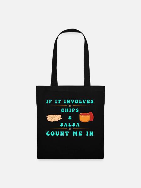Chips und Salsa Nachos - Stoffbeutel - Schwarz