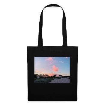 Sonnenuntergang am Strand - Stoffbeutel - Schwarz - Vorne