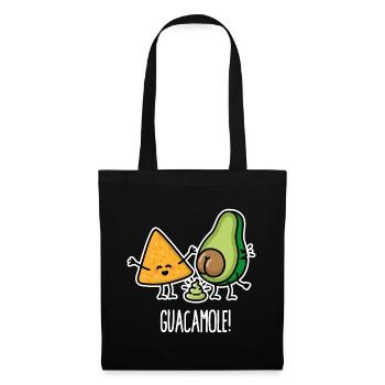 Lustige Avocado kackt Guacamole Tortilla-Chips - Stoffbeutel - Schwarz - Vorne