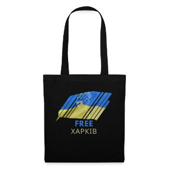 Free Харків T-Shirt Ukraine Flagge Frau Geschenk - Stoffbeutel - Schwarz - Vorne