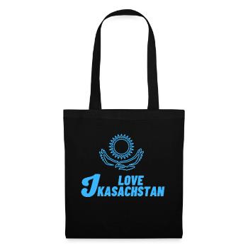 I love Kasachstan - Stoffbeutel - Schwarz - Vorne